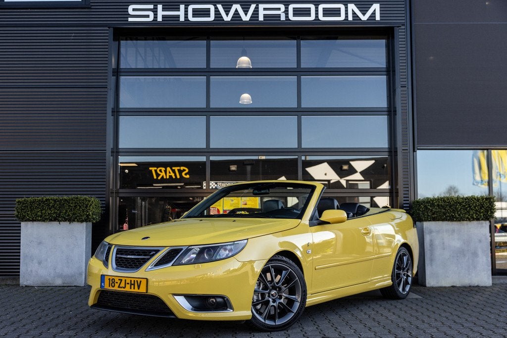 Saab 9-3 Cabrio 2.0T Aero, Lynx Yellow, Memory, Hirsch Grill, Auto's, Saab, 1998 cc, Gebruikt, Zwart, 4 cilinders