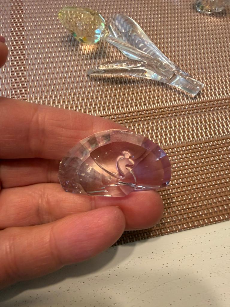 Swarovski tulp orchidee schelp klavertje vier swanitem, Ophalen, Zo goed als nieuw, Zilver, Dame