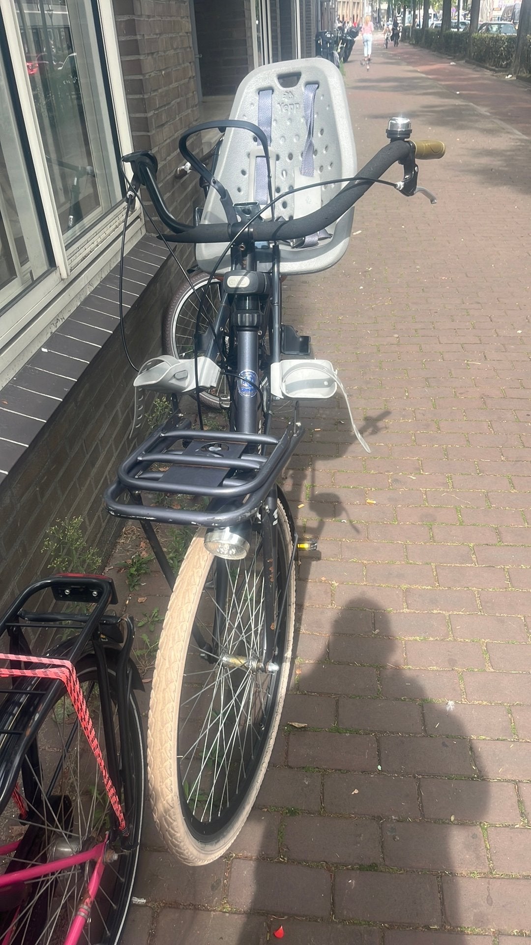 Moederfiets met kinderzitje, Fietsen en Brommers, Fietsen | Kinderfietsjes, Ophalen, Zo goed als nieuw