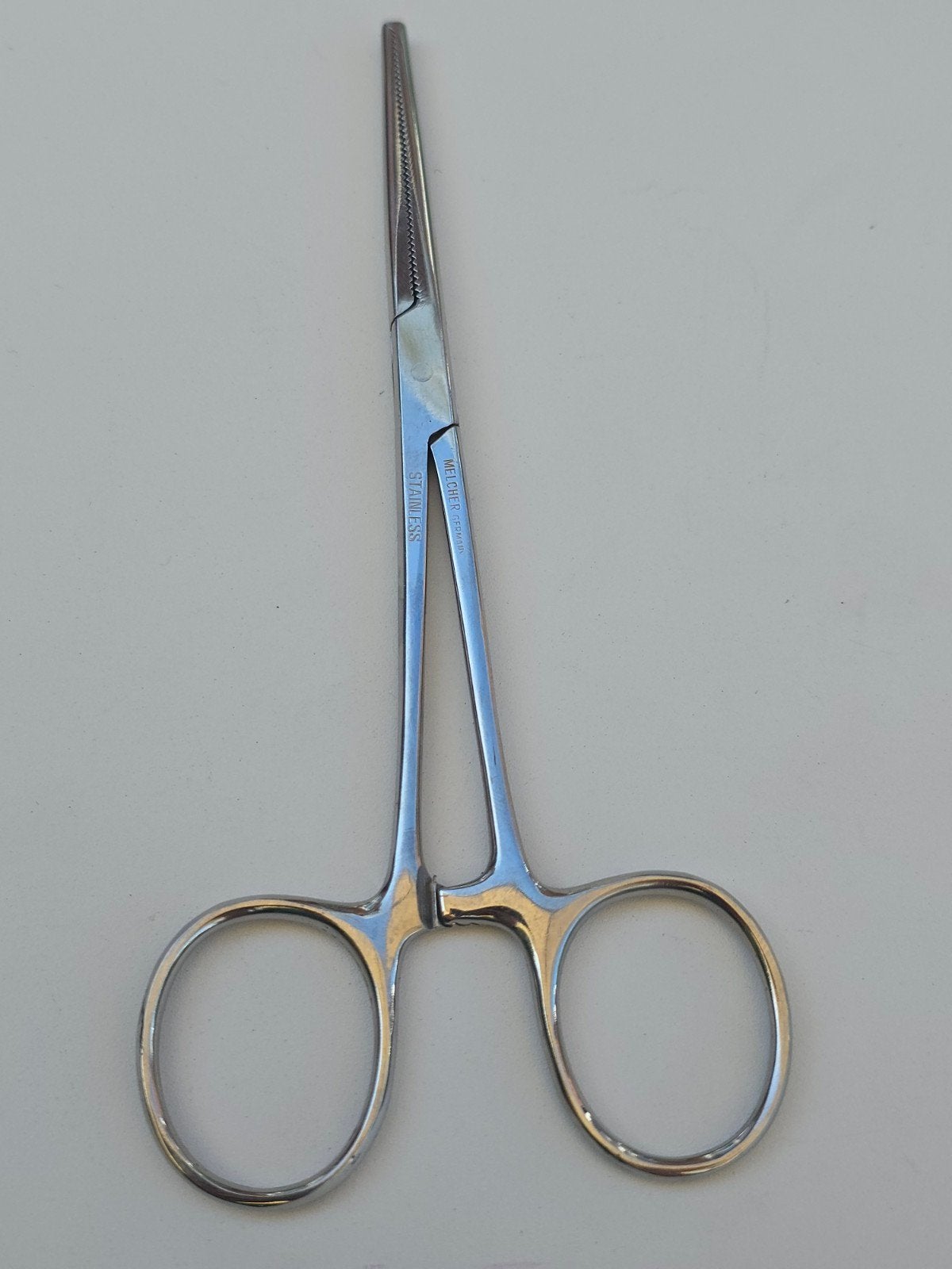 Melcher Arterieklem mosquitoklem 14cm Rechte Bek 1x2 Tandjes, Ophalen of Verzenden