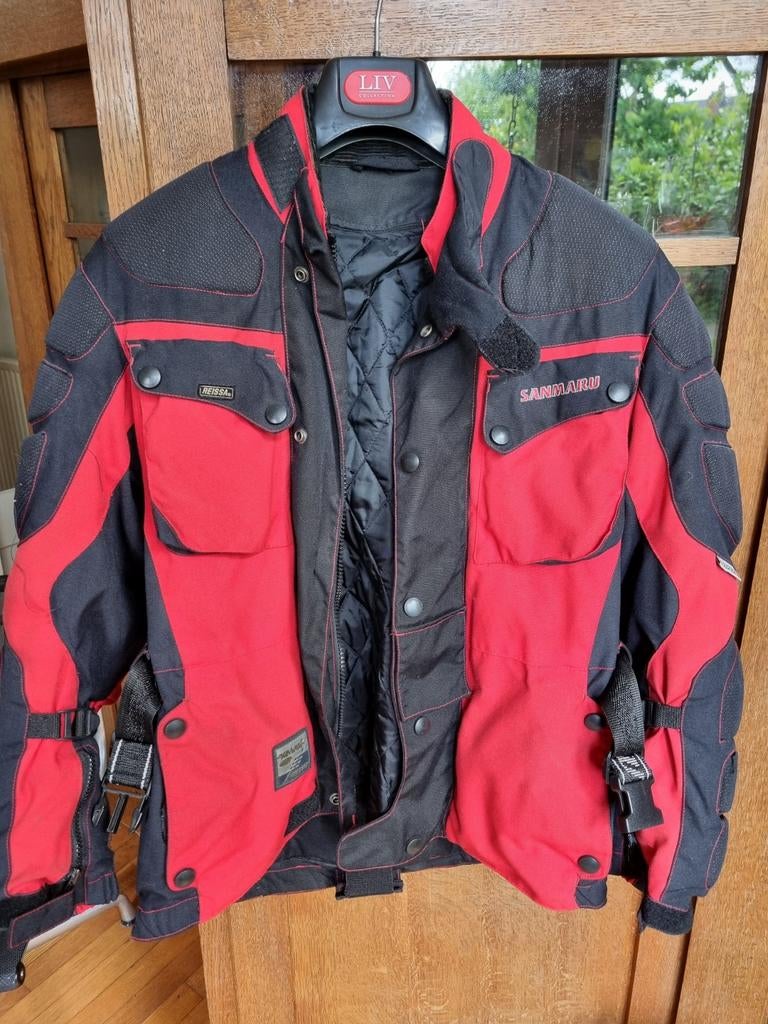 Motorjas, Sanmaru, mt S (kleine M), Ophalen of Verzenden, Tweedehands, Jas | textiel
