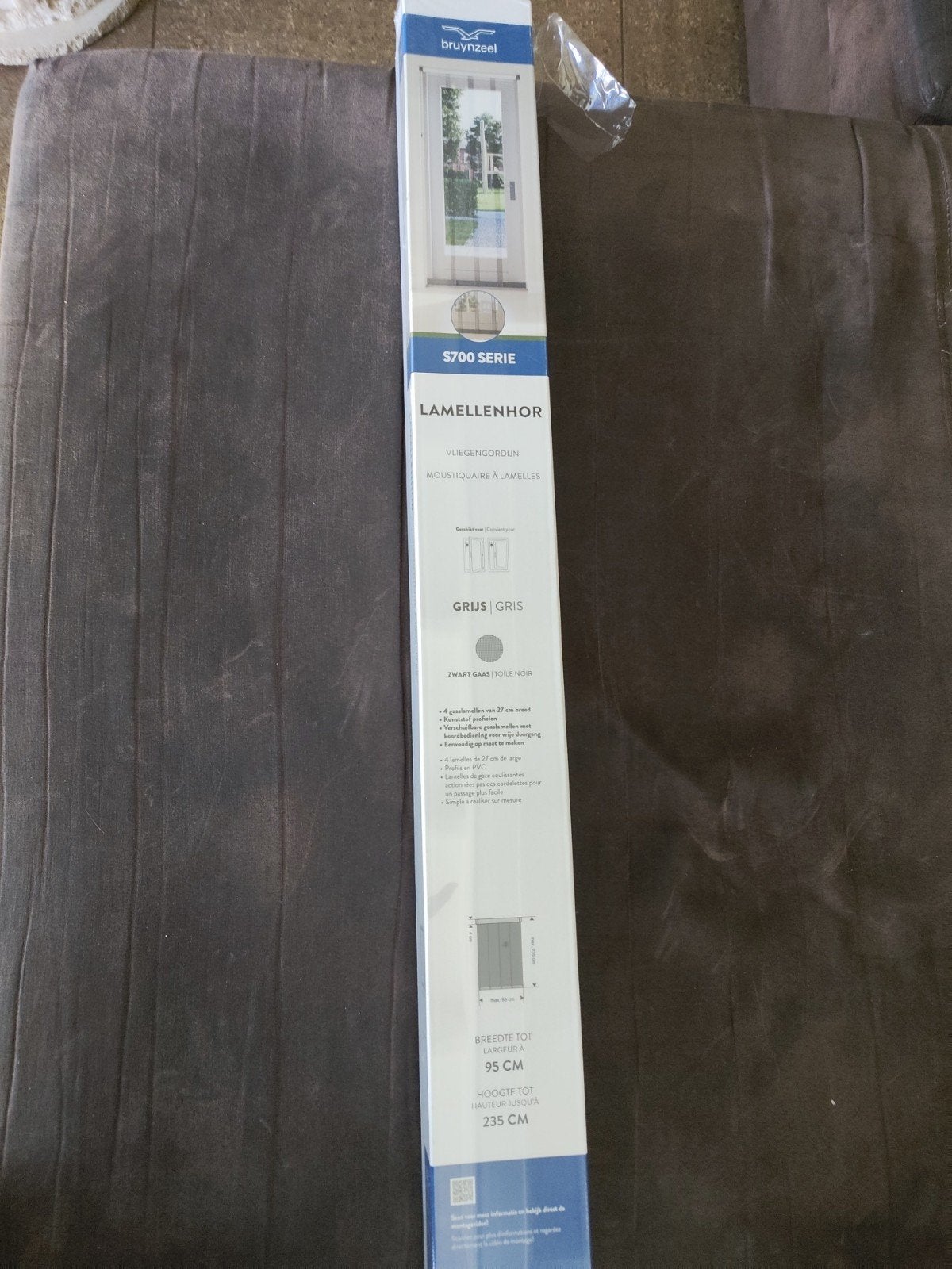 Bruynzeel S700 Lamellenhor - Grijs (tot 95x235 cm), Doe-het-zelf en Verbouw, Ophalen, Minder dan 80 cm, 215 cm of meer, Hordeur