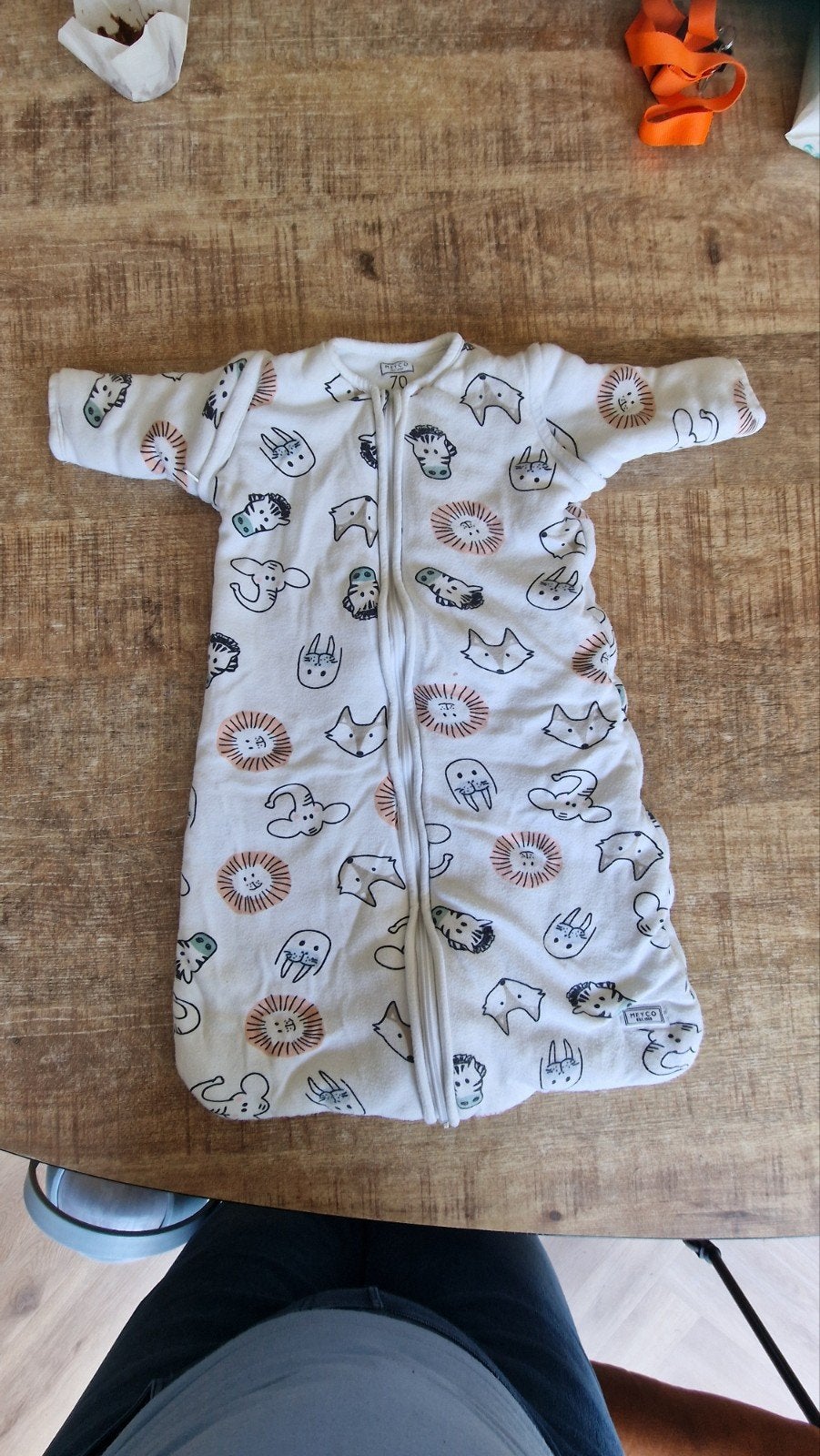 Meyco babyslaapzak Animal winter, afritsbare mouwen  maat 70, Kinderen en Baby's, Dekens, Slaapzakjes en Inbakerproducten, Ophalen of Verzenden