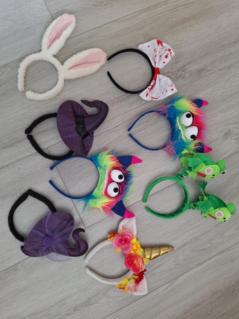 8x Diadeem Feestartikelen - Diverse Thema's, Ophalen of Verzenden, Gebruikt, Feestartikel, Carnaval