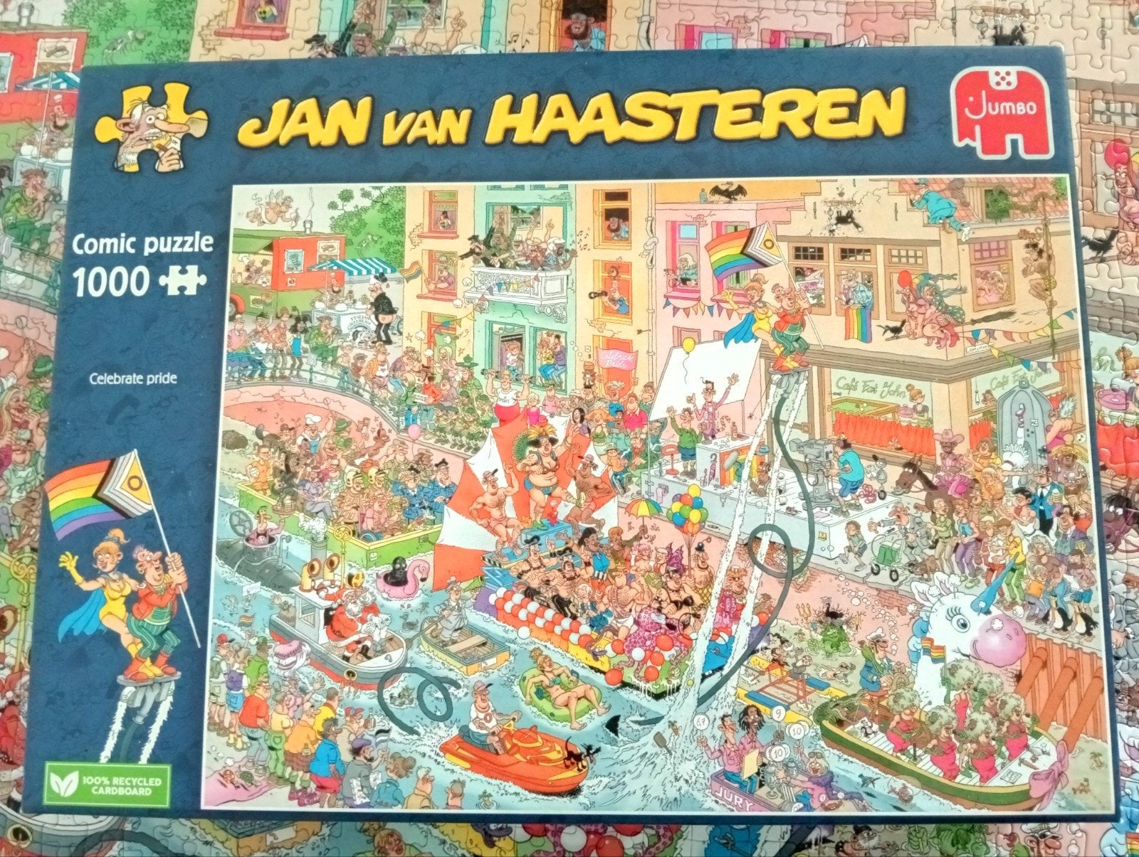 Puzzel Jan van Haasteren - Celebrate Pride - 1000 stukjes, Ophalen of Verzenden, 500 t/m 1500 stukjes, Zo goed als nieuw, Legpuzzel