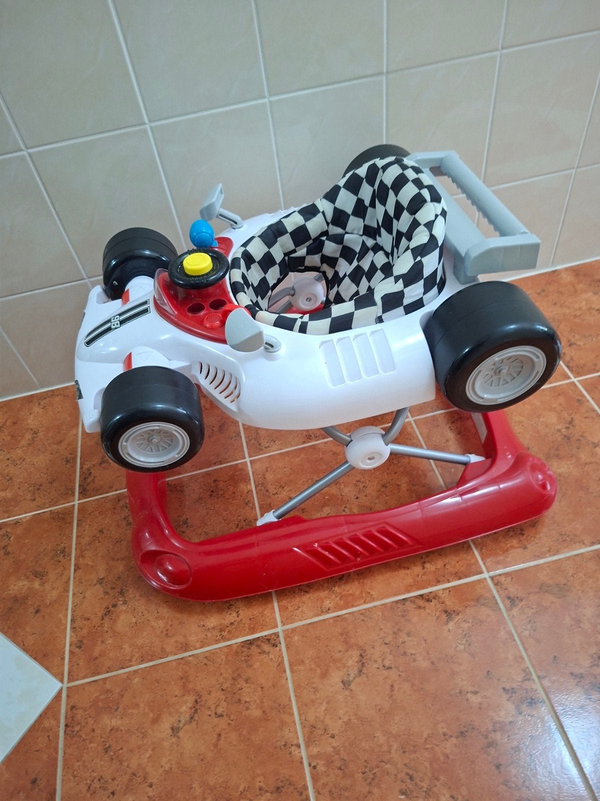 Babylo loopstoel raceauto met geluid en wieltjes, Ophalen of Verzenden, Gebruikt, Auto, Met wieltjes