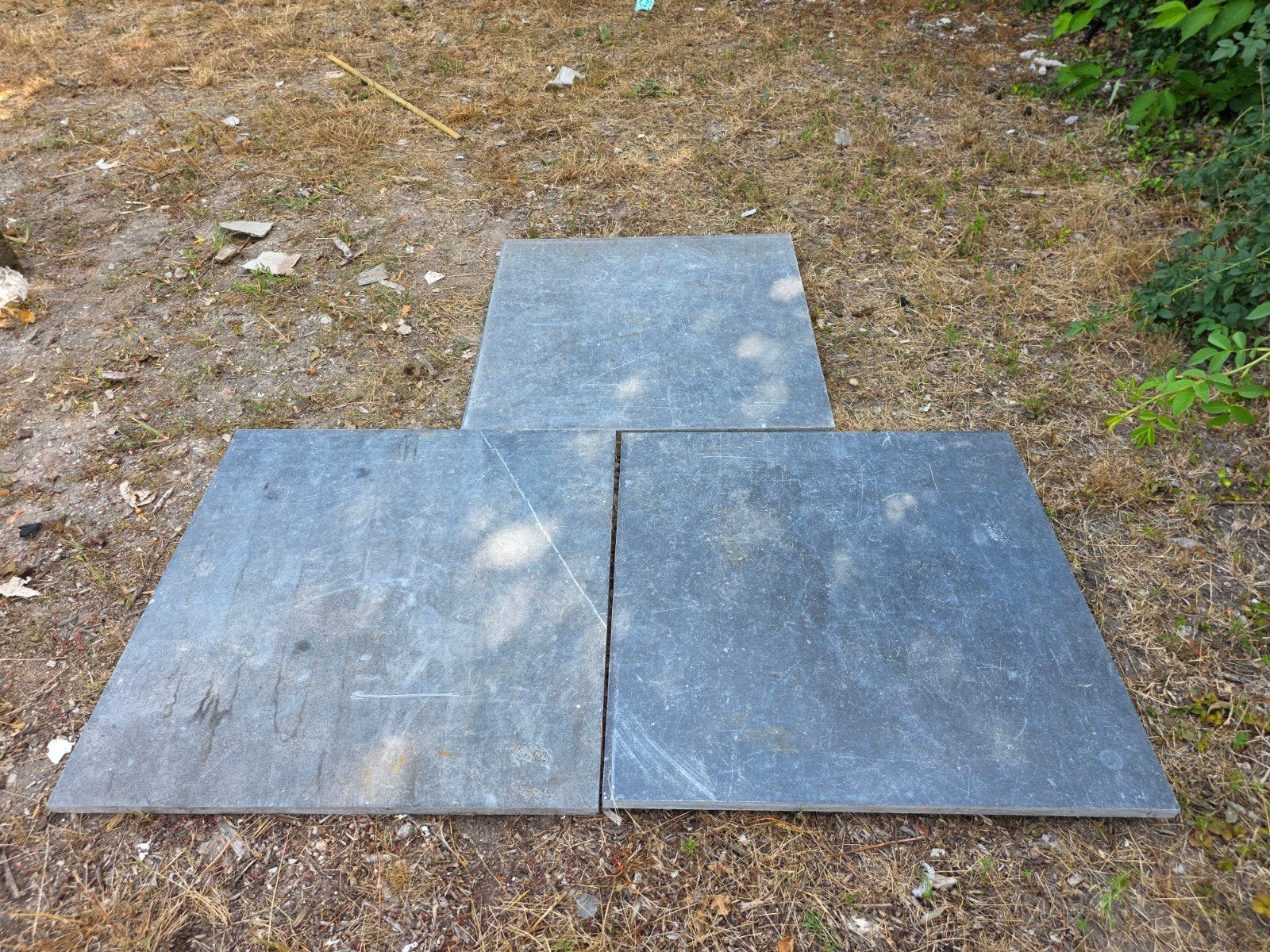 natuurstenen tegels 80x80x3 cm, Tuin en Terras, Ophalen, Gebruikt