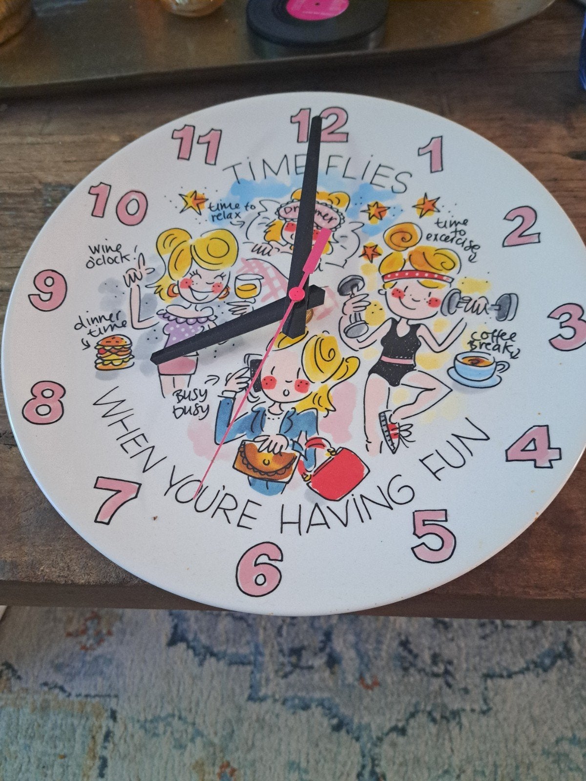 Blond Amsterdam Klok 'Time Flies When You're Having Fun', Antiek en Kunst, Antiek | Klokken, Ophalen of Verzenden