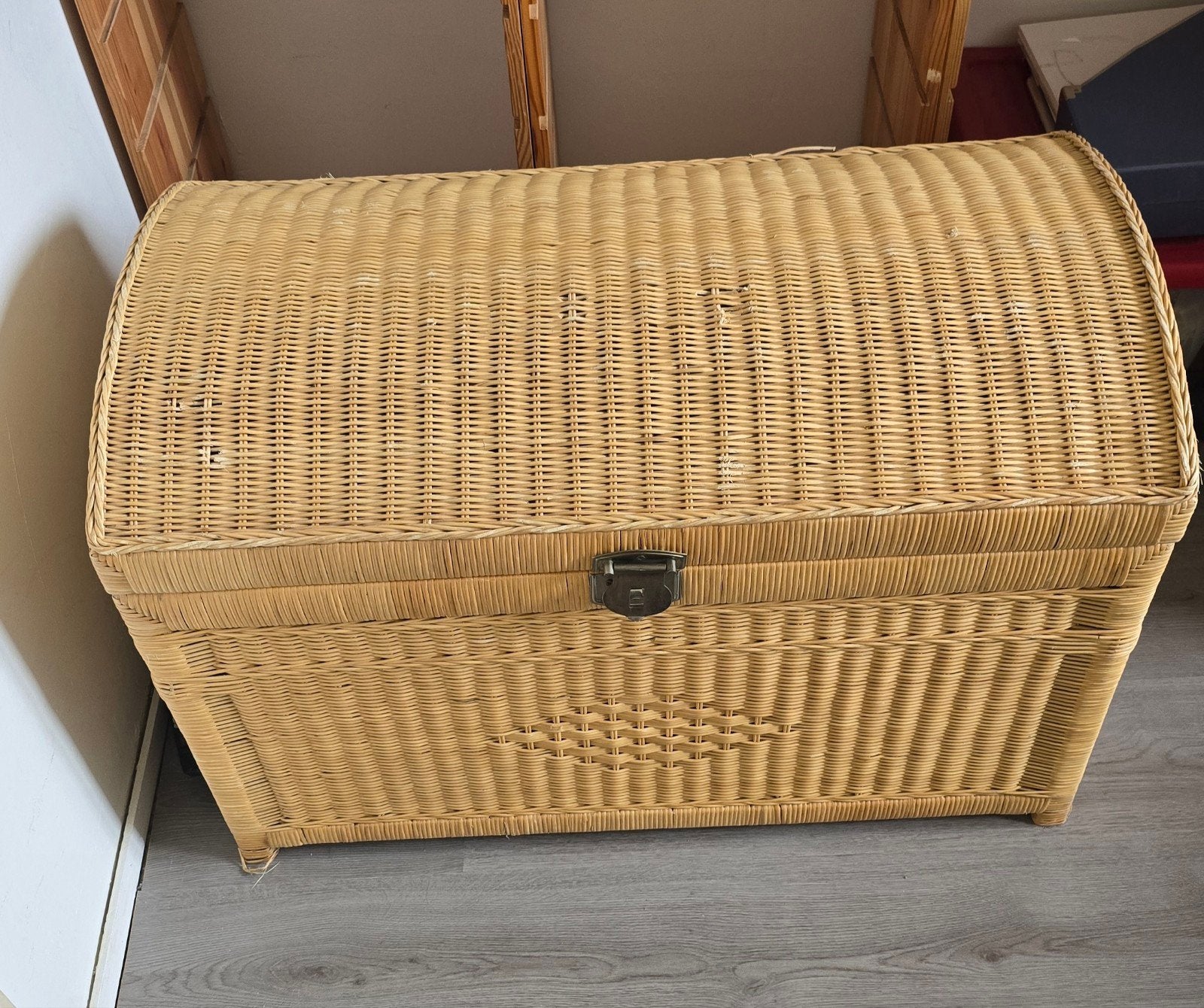 Grote rieten opbergmand, Ophalen, Minder dan 50 cm, Gebruikt, 50 tot 100 cm