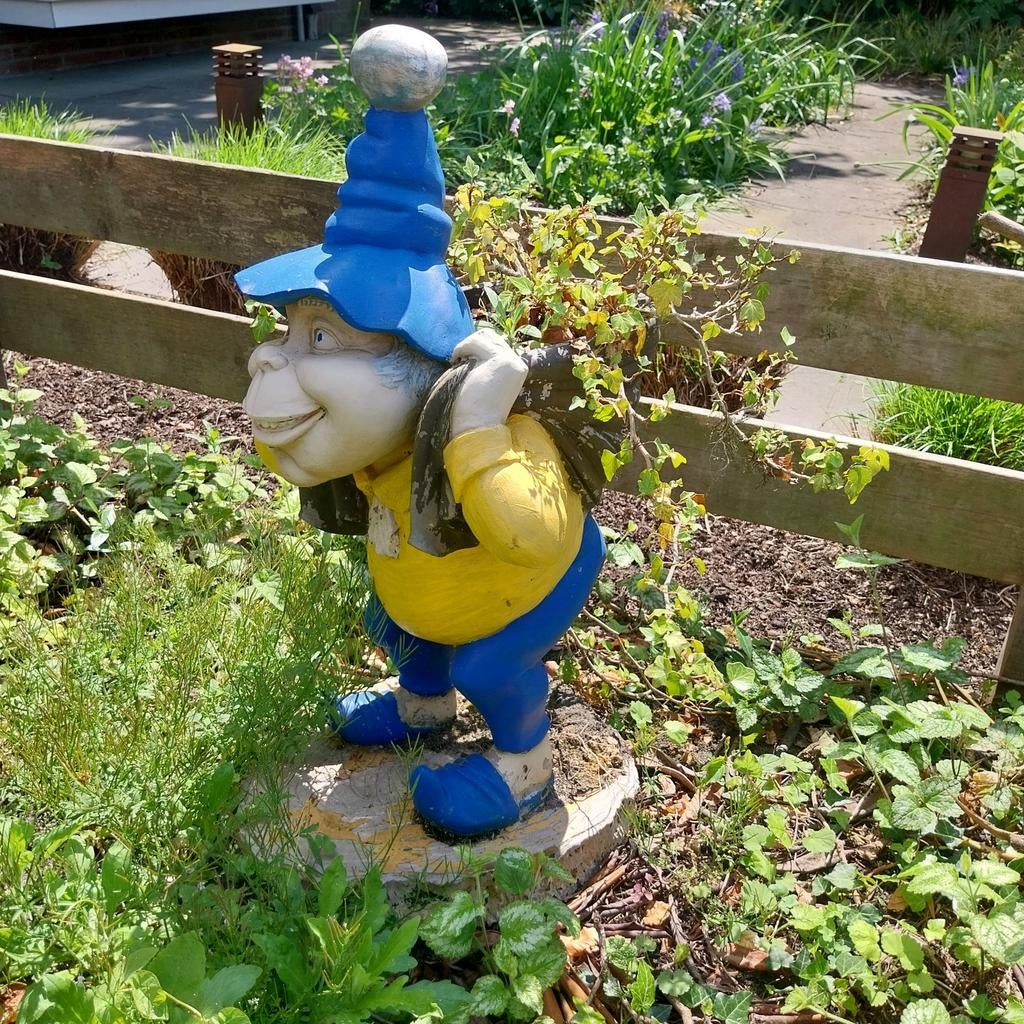 Laaf tuinbeeld - Sprookjesachtige tuindecoratie, Ophalen, Gebruikt, Overige materialen, Tuinkabouter