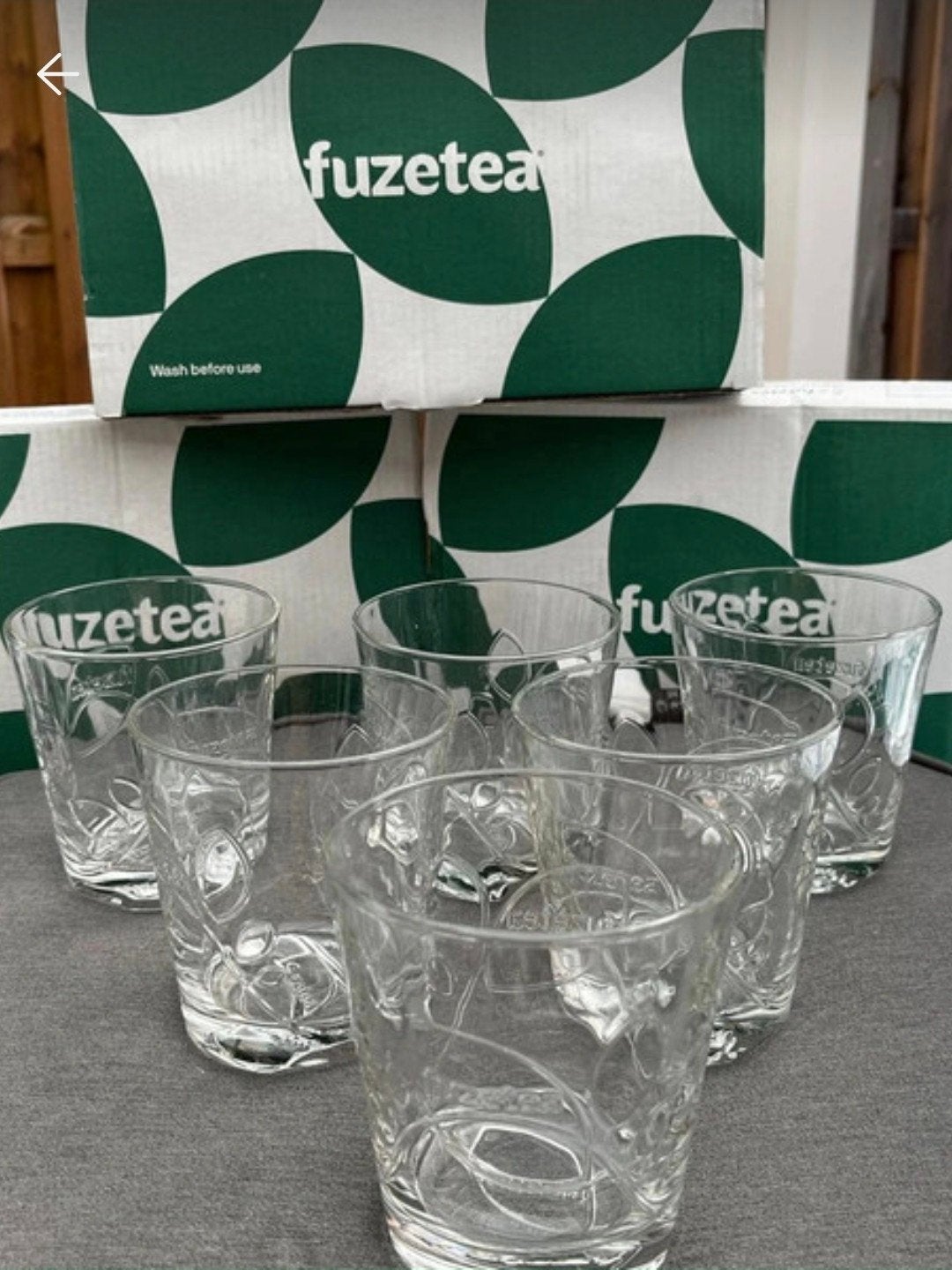 Set van 6 Fuze Tea glazen - Nieuw in doos, Nieuw, Ophalen of Verzenden, Overige merken, Glas
