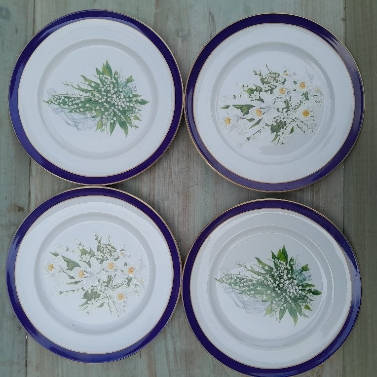 4 borden Royal Wedding Bouquets, Ophalen of Verzenden, Gebruikt, Buitenland, Servies