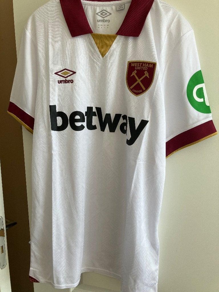 Voetbalshirt Westham mt M, Maat 48/50 (M), Ophalen of Verzenden, Zo goed als nieuw, Voetbal
