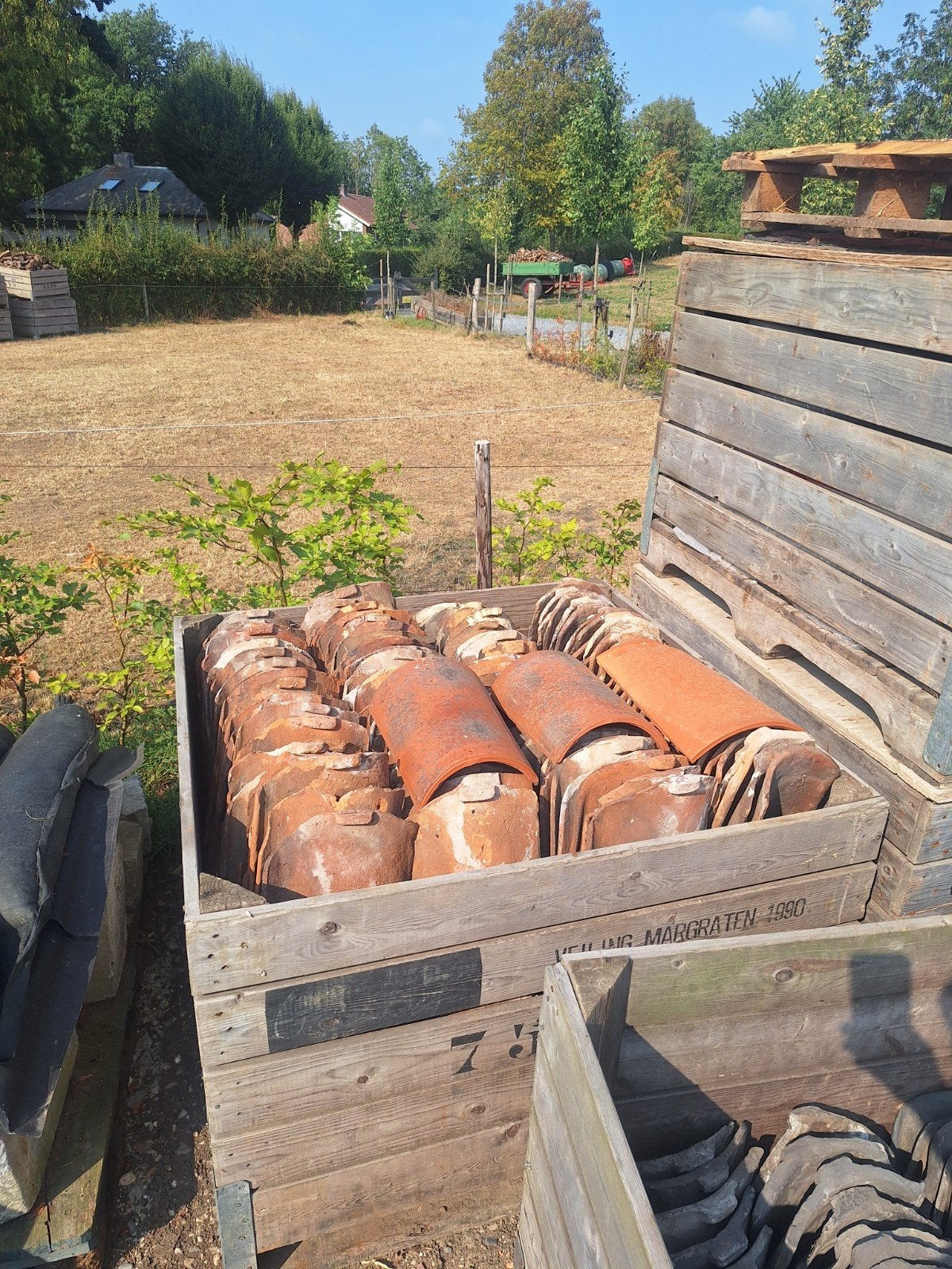Oud hollandse dakpannen, Doe-het-zelf en Verbouw, Dakpannen en Dakbedekking, Ophalen, Gebruikt, Steen of Klei, 15 m² of meer