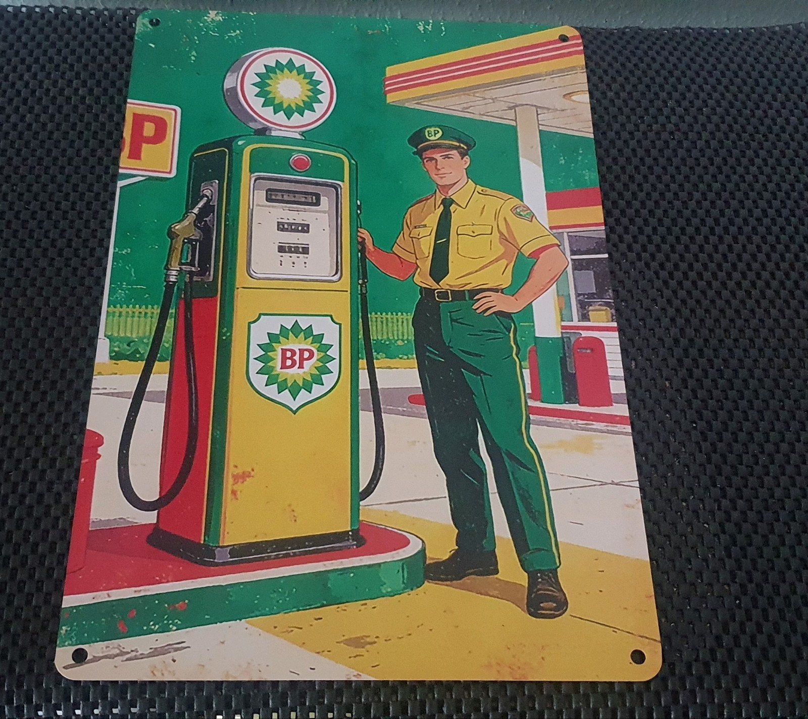 BP Wandbord 30x20 cm - Decoratief Reclamebord, Metaal, Meerkleurig, Nieuw, Ophalen of Verzenden