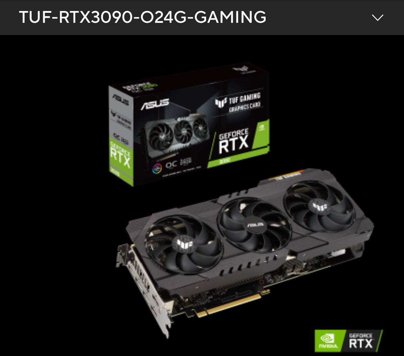 ASUS TUF Gaming GeForce RTX 3090 OC Edition 24GB GDDR6X, Computers en Software, Videokaarten, Ophalen, HDMI, GDDR6, PCI-Express 4