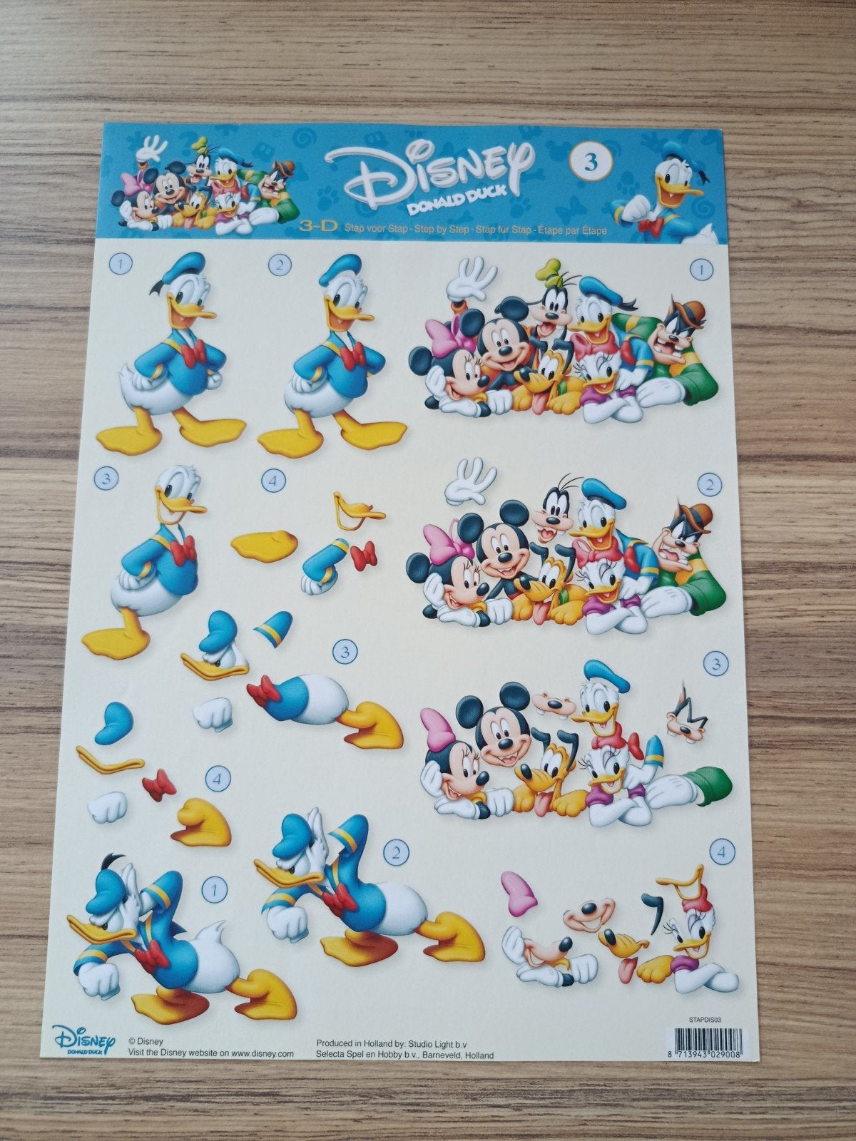Disney Donald Duck Knipvellen,, Ophalen of Verzenden, Nieuw, Disney, Knipvel