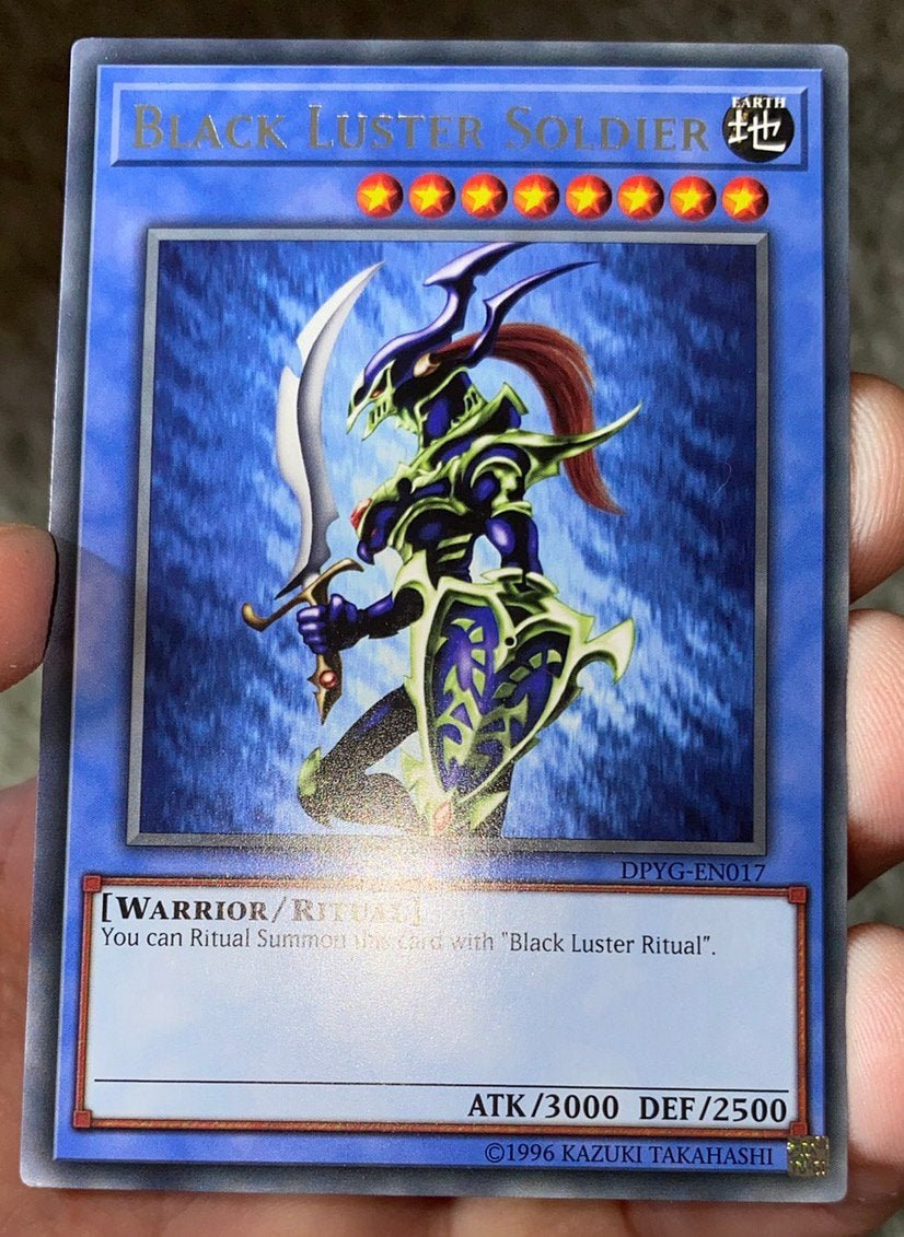 Yu-Gi-Oh! Black Luster Soldier DPYG Print !, Ophalen of Verzenden, Zo goed als nieuw, Losse kaart