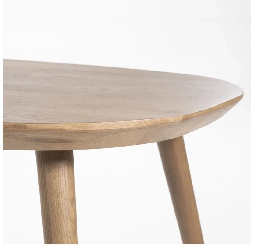 Eettafel Bruin Eikenhout Ovaal 260  100 cm, Ophalen, 100 tot 150 cm, Eikenhout, Vijf personen of meer