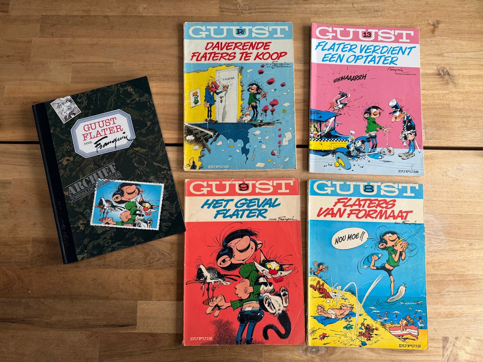 Guust Flater stripboeken + hardcover door Franquin, Boeken, Gelezen, Ophalen of Verzenden, Franquin, Meerdere stripboeken