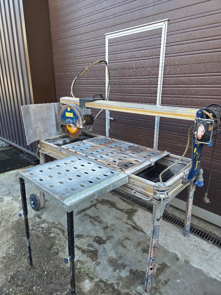 Carat P-3510 Laser Steenzaagmachine + zijtafel 230 Volt!, Ophalen, Gebruikt, 70 mm of meer, Overige typen