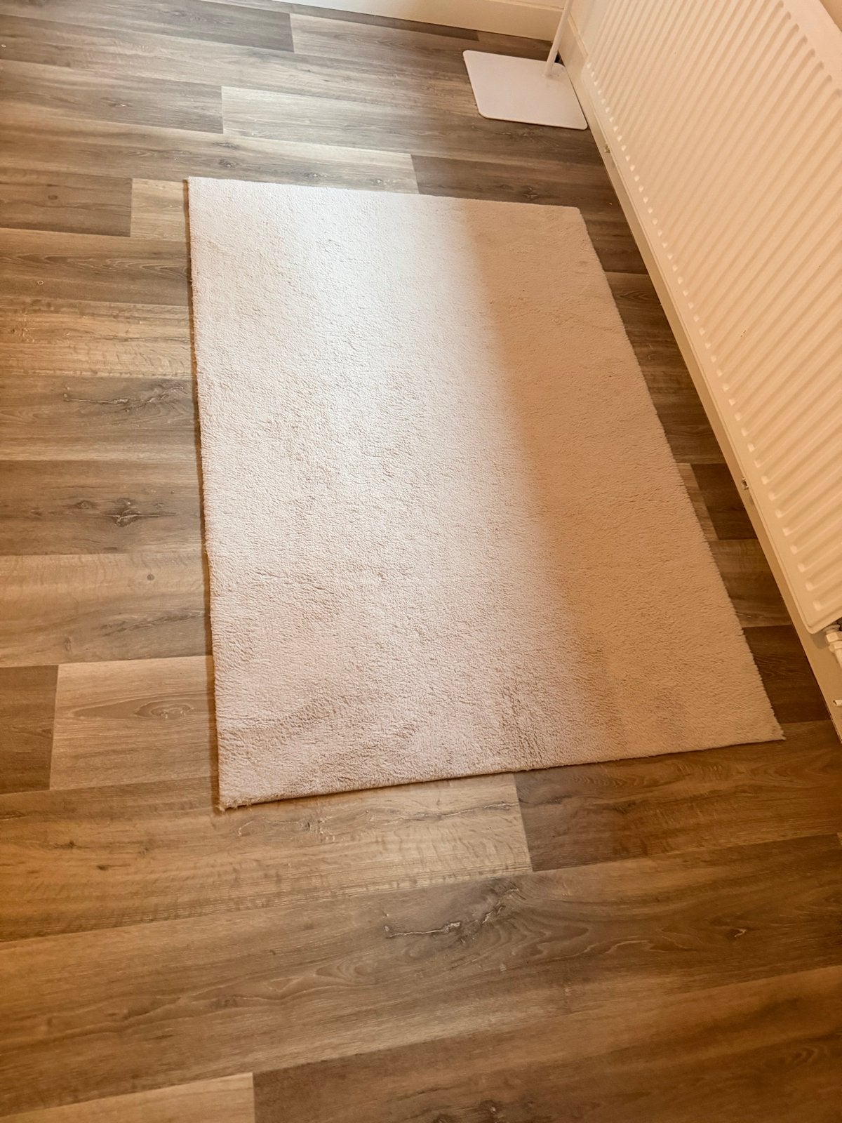 Zacht beige vloerkleed - Zo goed als nieuw, Ophalen, 100 tot 150 cm, Beige, 50 tot 100 cm