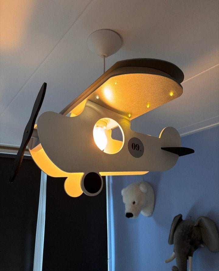 jongenskamer lamp kinderkamer babykamer hanglamp plafondlamp, Ophalen, Zo goed als nieuw