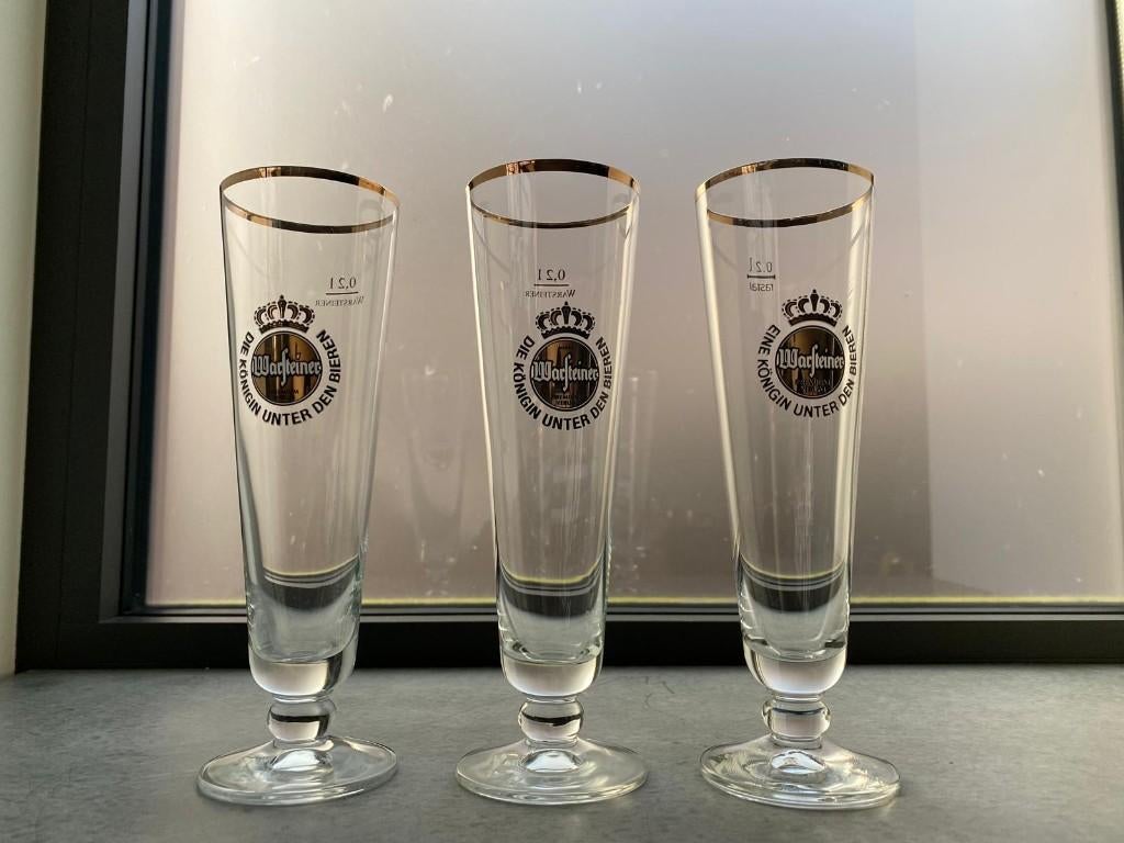 set van 3 Warsteiner glazen, Ophalen of Verzenden, Nieuw, Glas of Glazen, Overige merken
