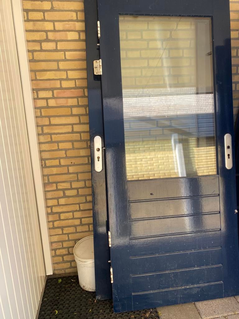 Buitendeur dubbelglas, Ophalen, Zo goed als nieuw, Buitendeur, 200 tot 215 cm