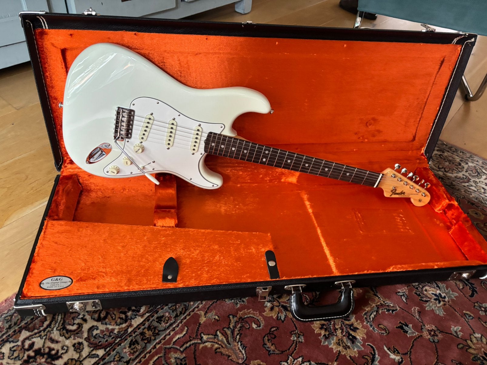 Zeldzame Fender American Vintage 65 stratocaster, Ophalen of Verzenden, Zo goed als nieuw, Solid body, Fender