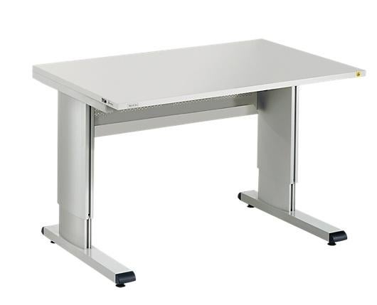 Werktafel + Etagebord TRESTON, Ophalen, Gebruikt, 120 tot 170 cm
