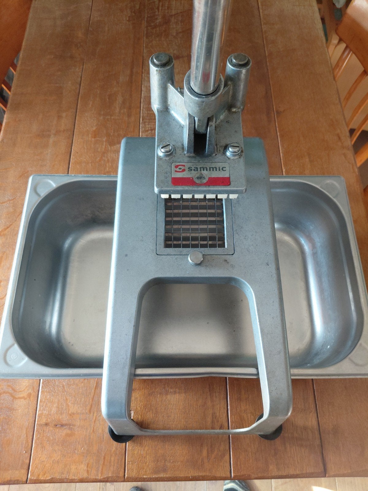 friet patat snijder Sammic., Ophalen, Gebruikt, Metaal, Snijmachine
