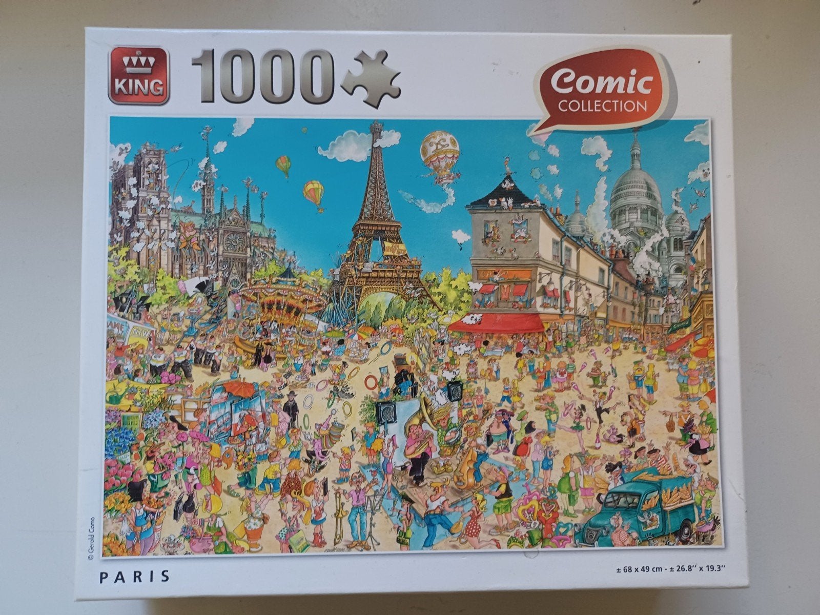 King Comic Collection Puzzel - Parijs - 1000st, Ophalen, 500 t/m 1500 stukjes, Gebruikt