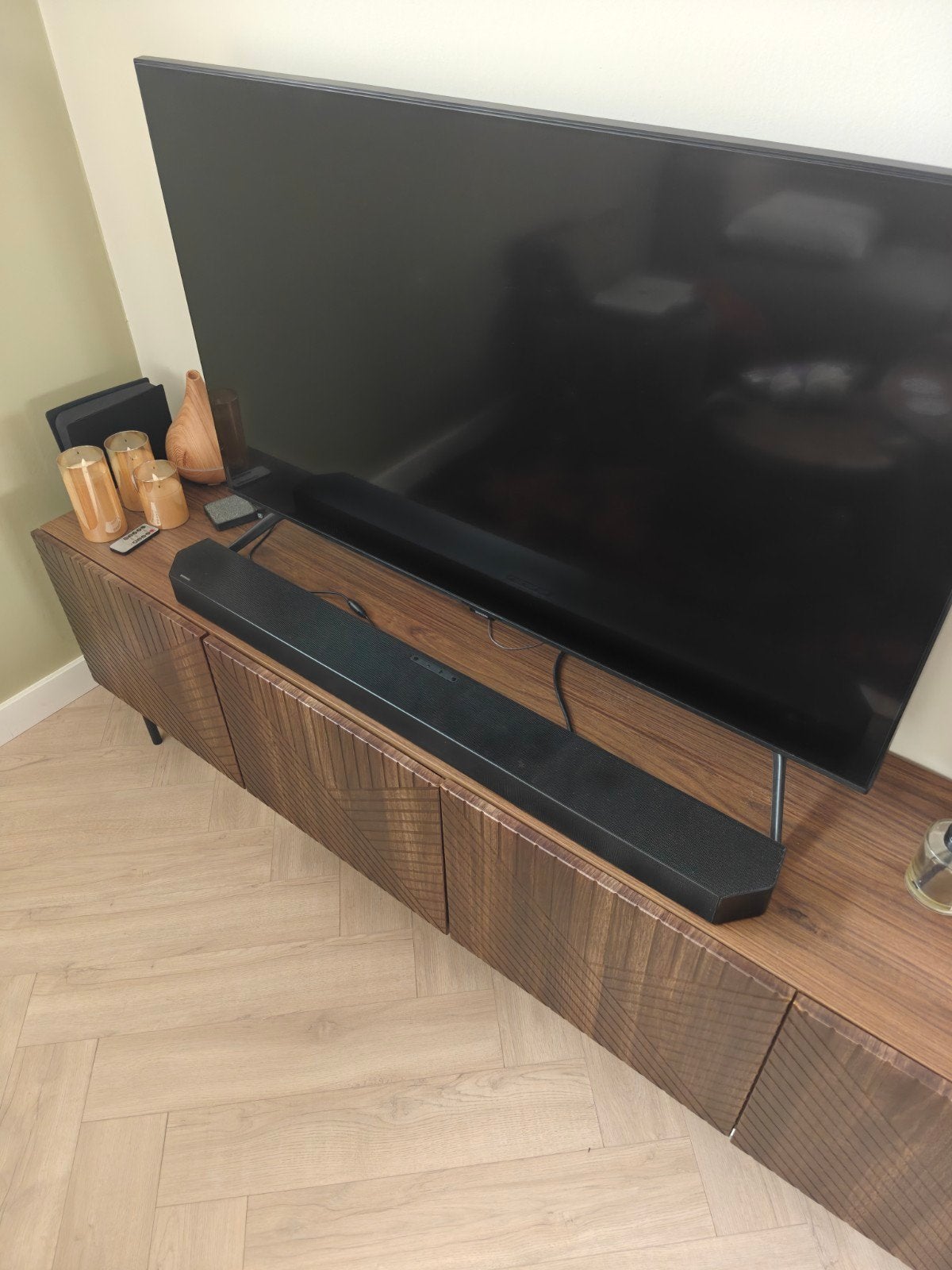 T.e.a.b. Samsung HW-Q60B/XN Soundbar met Subwoofer, Audio, Tv en Foto, Soundbars, Zo goed als nieuw, Bluetooth, Met externe subwoofer