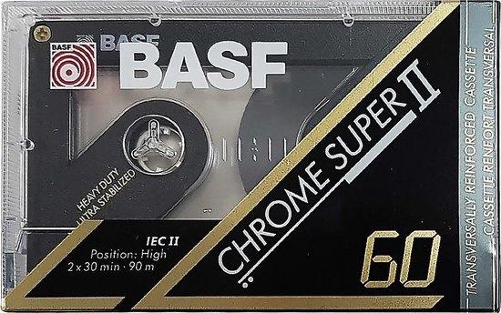 BASF CHROME SUPER II 60 BLANK AUDIO CASSETTE, Cd's en Dvd's, Cassettebandjes, Overige genres, 1 bandje, Ophalen of Verzenden, Origineel