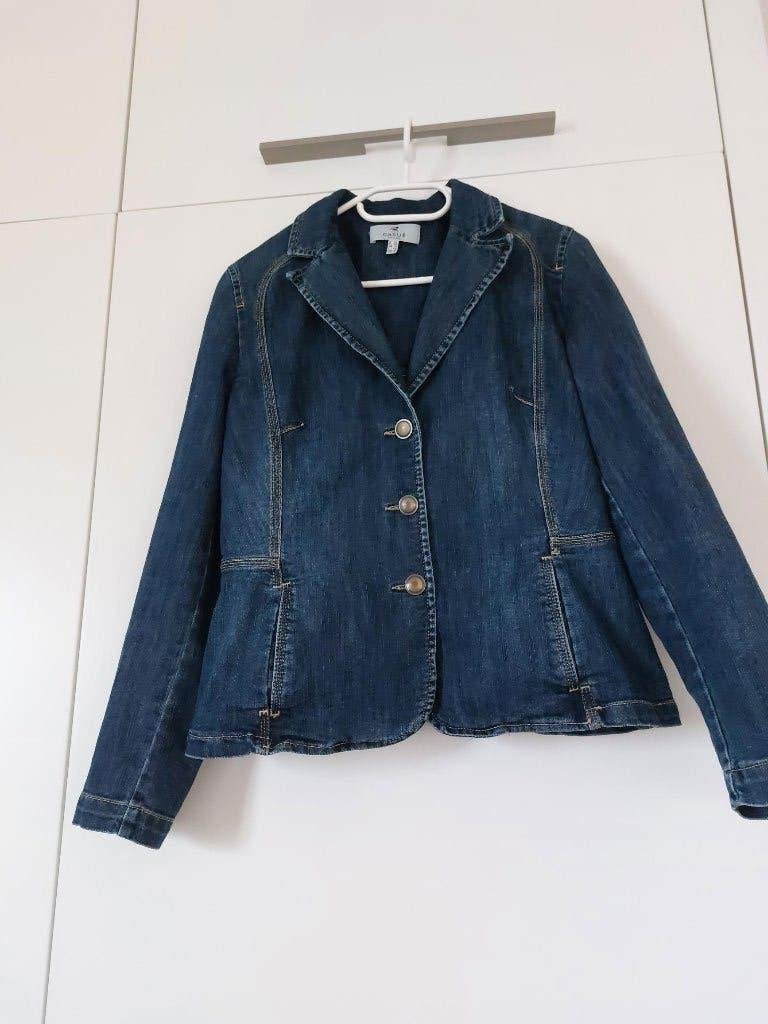 Denim blazer maat 40, weer eens iets anders, Ophalen of Verzenden, Zo goed als nieuw, Maat 38/40 (M), Blauw