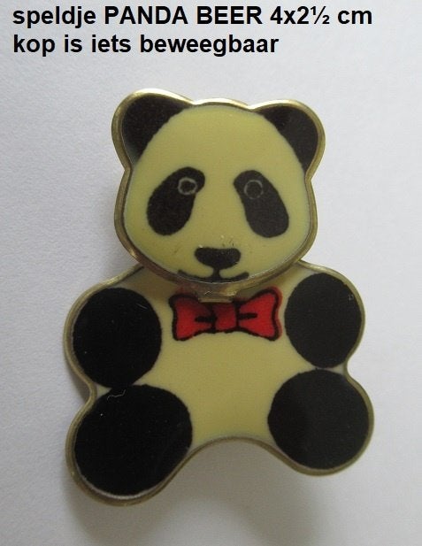 leuk PANDA BEER speldje met beweegbaar hoofd, Ophalen of Verzenden, Zo goed als nieuw, Overige onderwerpen