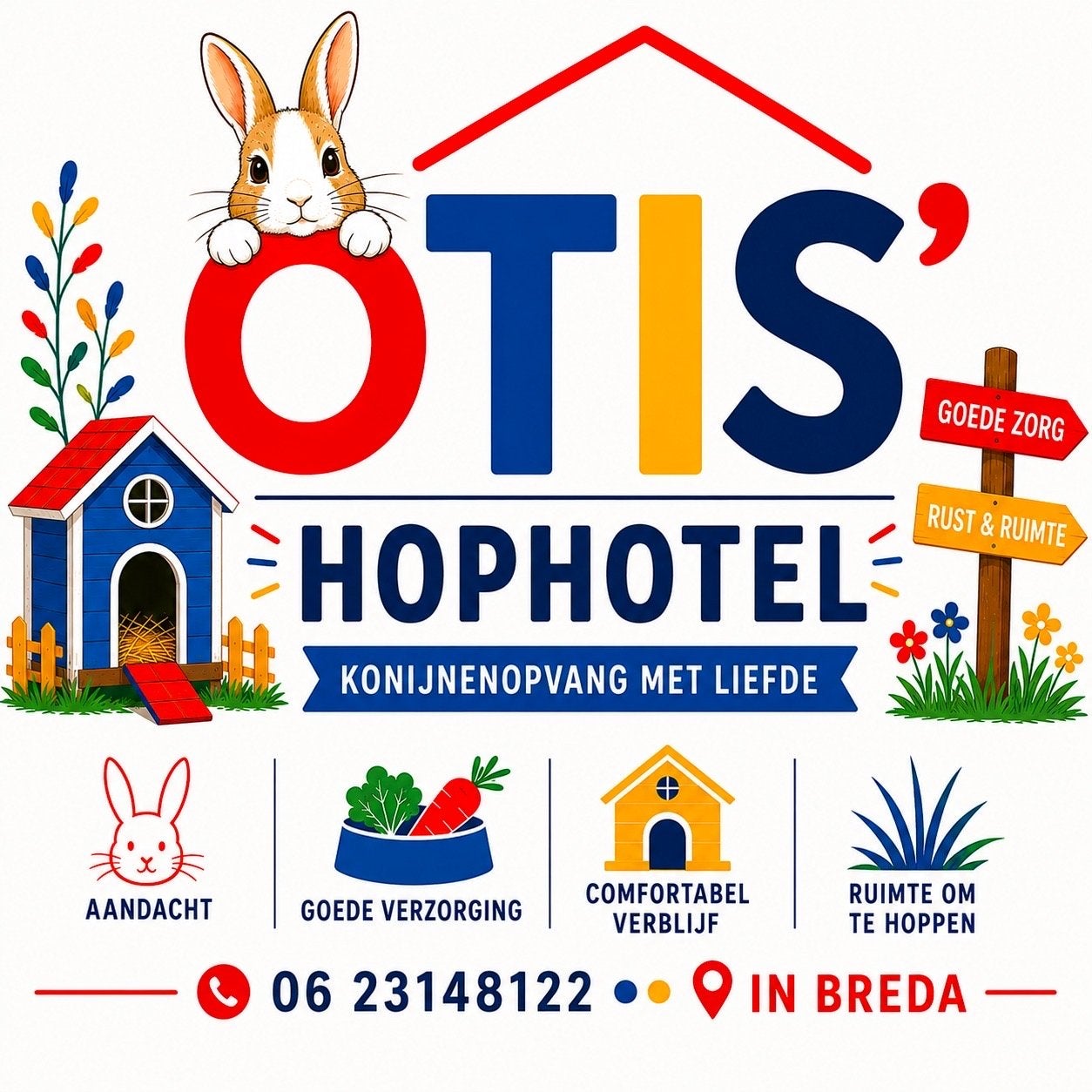 HopHotel het hotel voor uw konijn als u op vakantie gaat, Ophalen