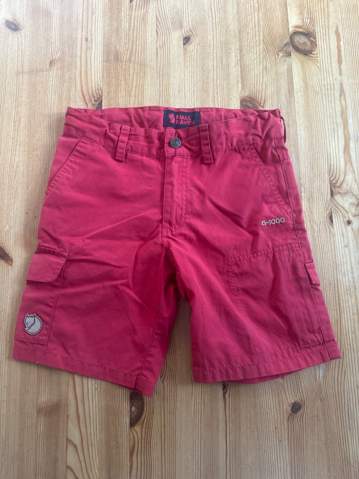 Fjällräven G-1000 korte broek rood - Gedragen, Ophalen of Verzenden, Gebruikt, Jongen of Meisje