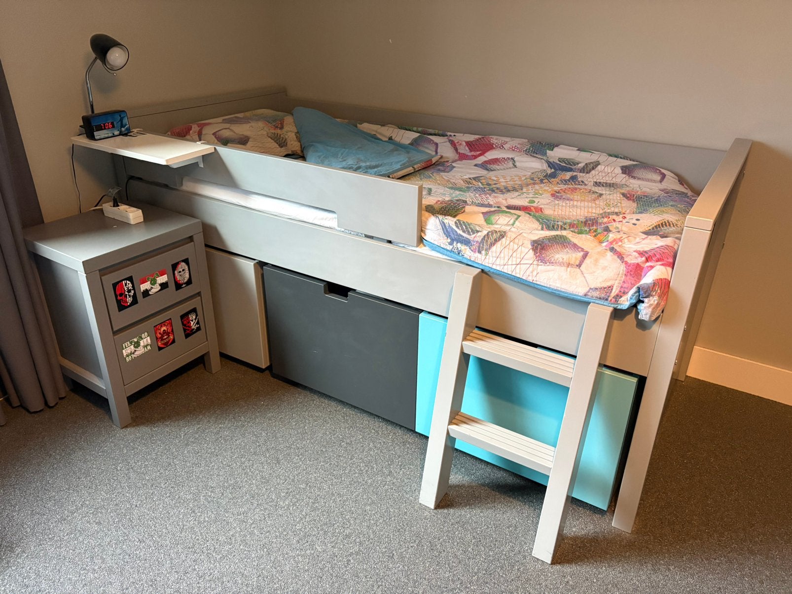 Bopita Timo kinderbed 90x200 (matrasmaat), Ophalen, Gebruikt, Halfhoogslaper