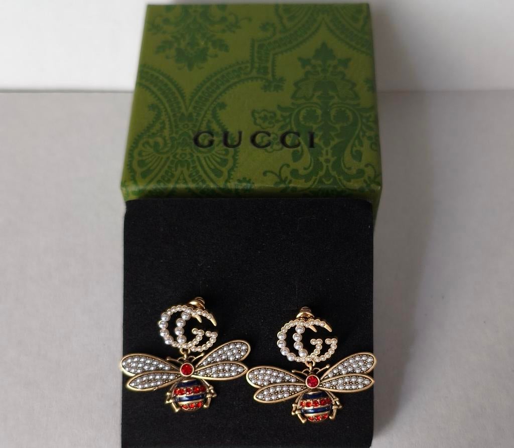 Oorbellen Gucci bijen, Ophalen of Verzenden, Nieuw, Goud, Overige materialen