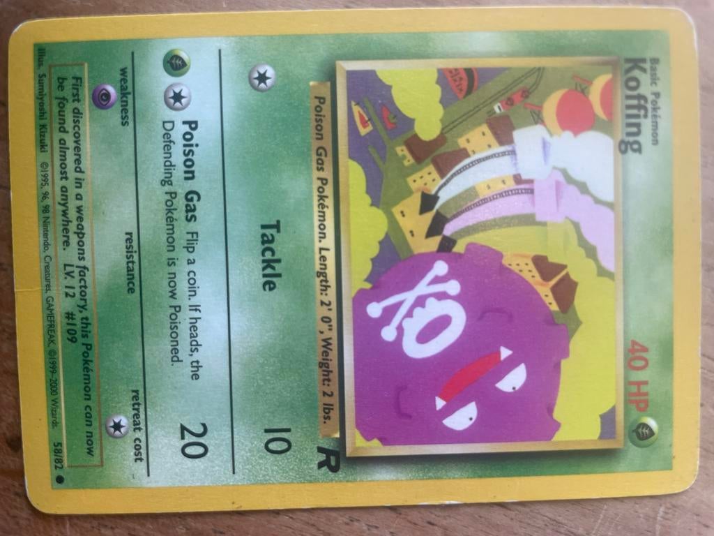 Vintage pokemon kaart, Ophalen of Verzenden, Zo goed als nieuw