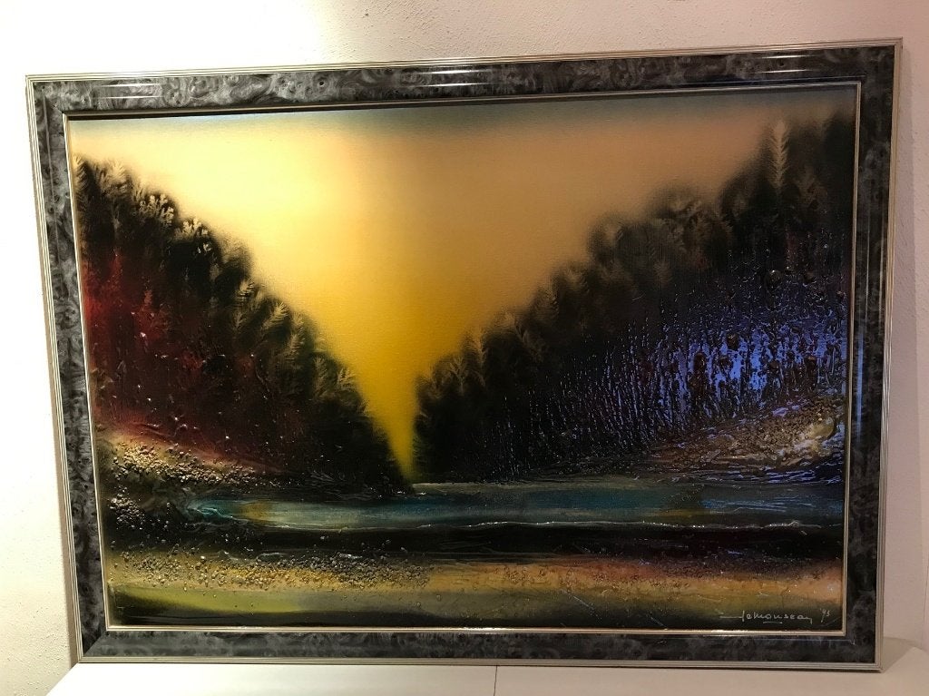 schilderij, Antiek en Kunst, Ophalen, Overige stijlen, Doek, Landschap