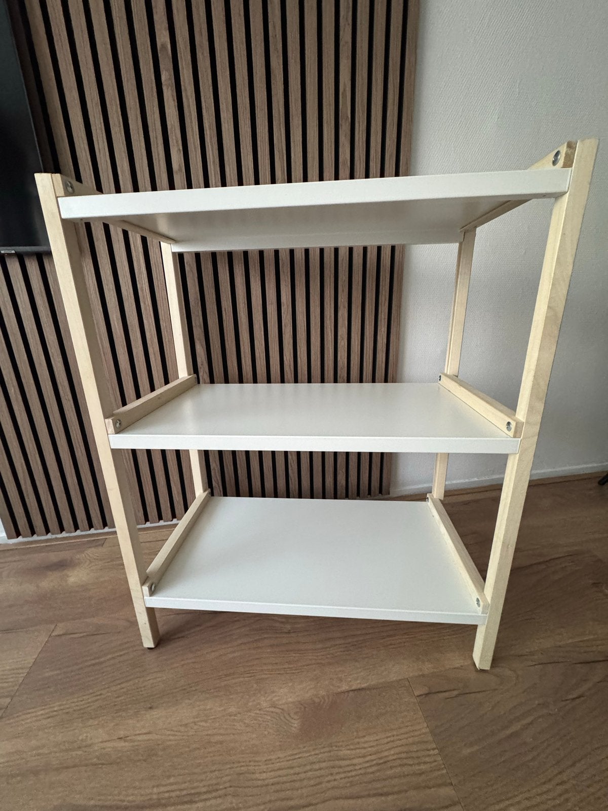 Houten rek met 3 planken ikea ekenabben, Ophalen of Verzenden, Gebruikt
