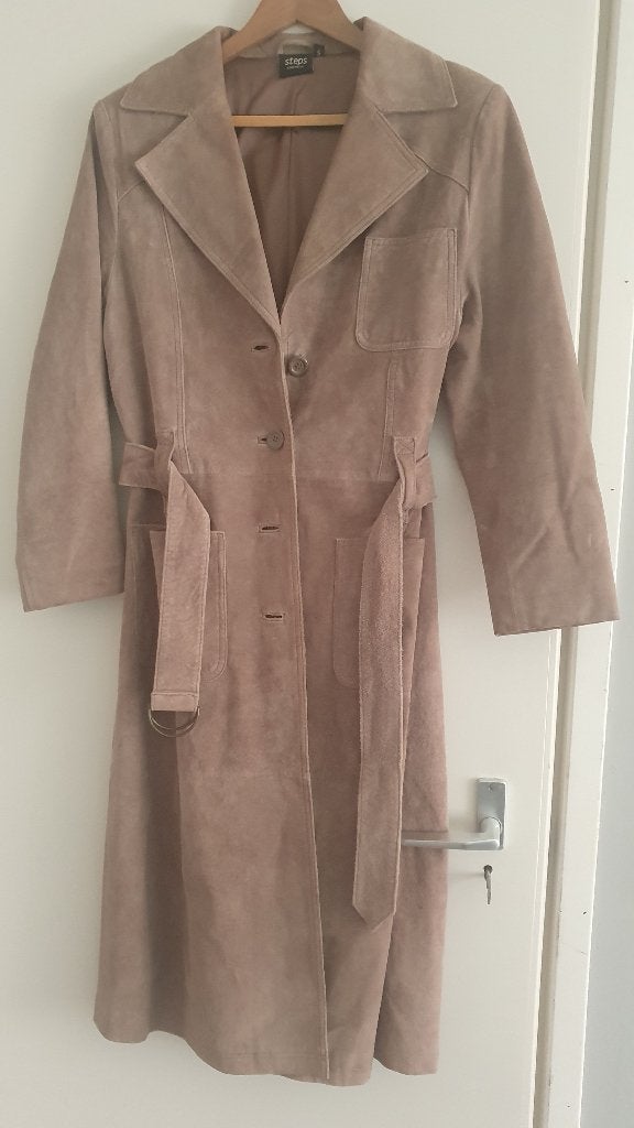 trenchcoat, Kleding | Dames, Bruin, Ophalen of Verzenden, Zo goed als nieuw, Steps