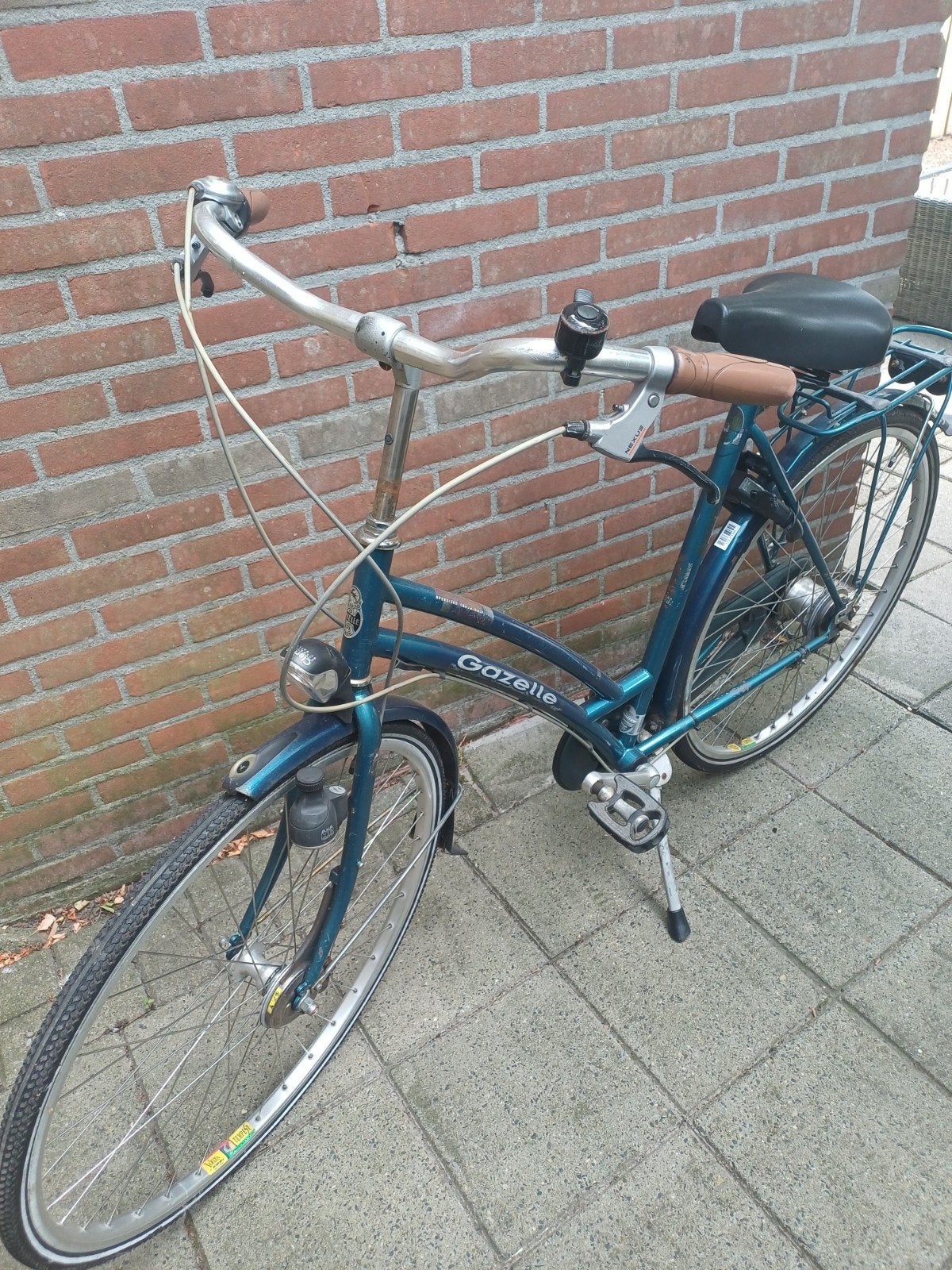 Gazelle damesfiets 28 inch, kleur zeegroen, Ophalen, Gebruikt, Versnellingen, 49 tot 53 cm