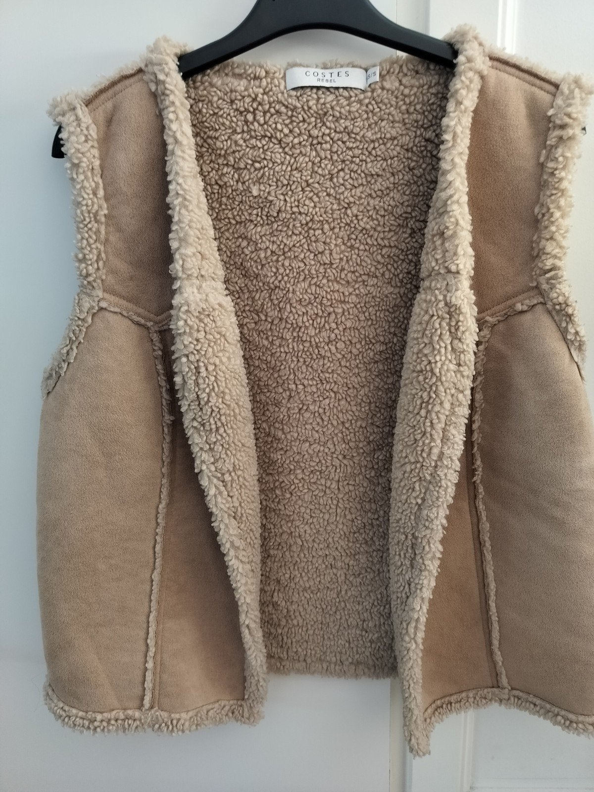 Costes Rebel teddy gilet maat XS/S, Beige, Ophalen of Verzenden, Zo goed als nieuw, Maat 34 (XS) of kleiner