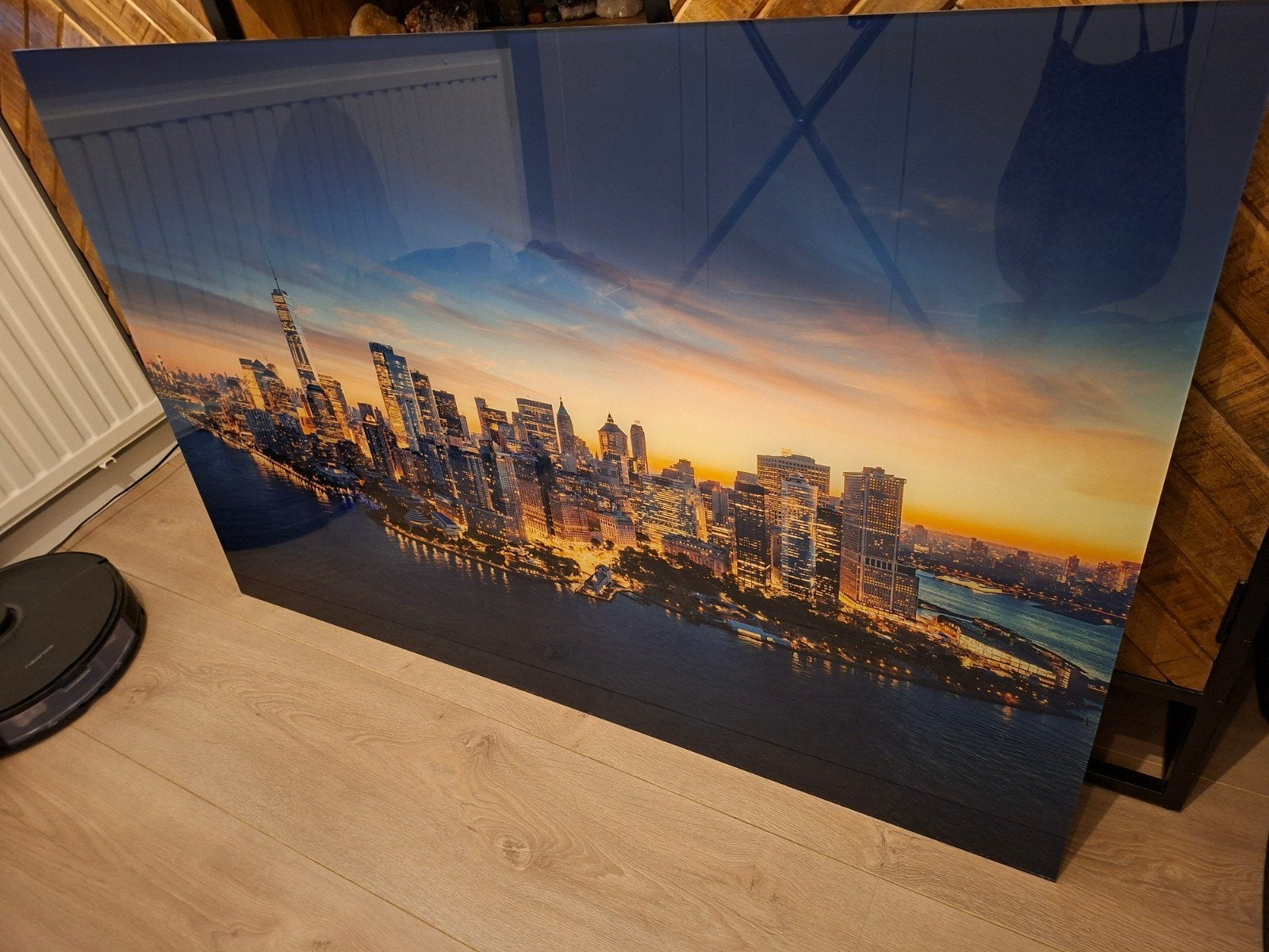 New York City Skyline op Premium Plexiglas 120x80cm, Nieuw, Ophalen of Verzenden, 100 tot 125 cm, Foto of Poster