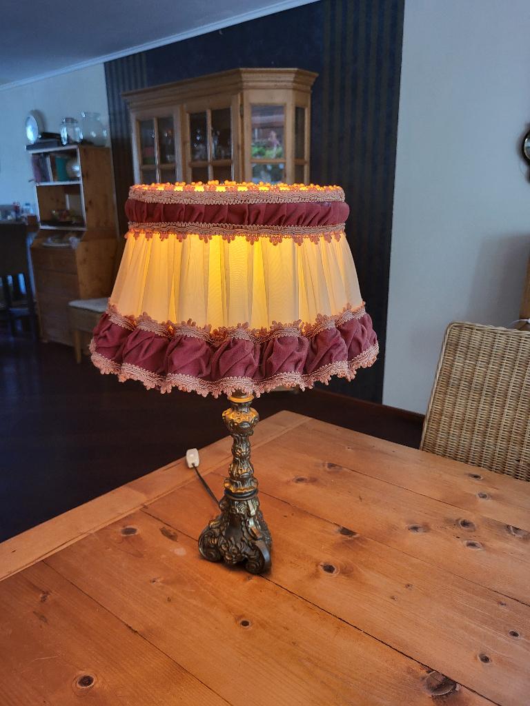 Vintage kleine schemerlamp, klassiek, Ophalen, Vintage, klassiek, à la Jordaan, gezelligheid, 50 tot 75 cm, Zo goed als nieuw
