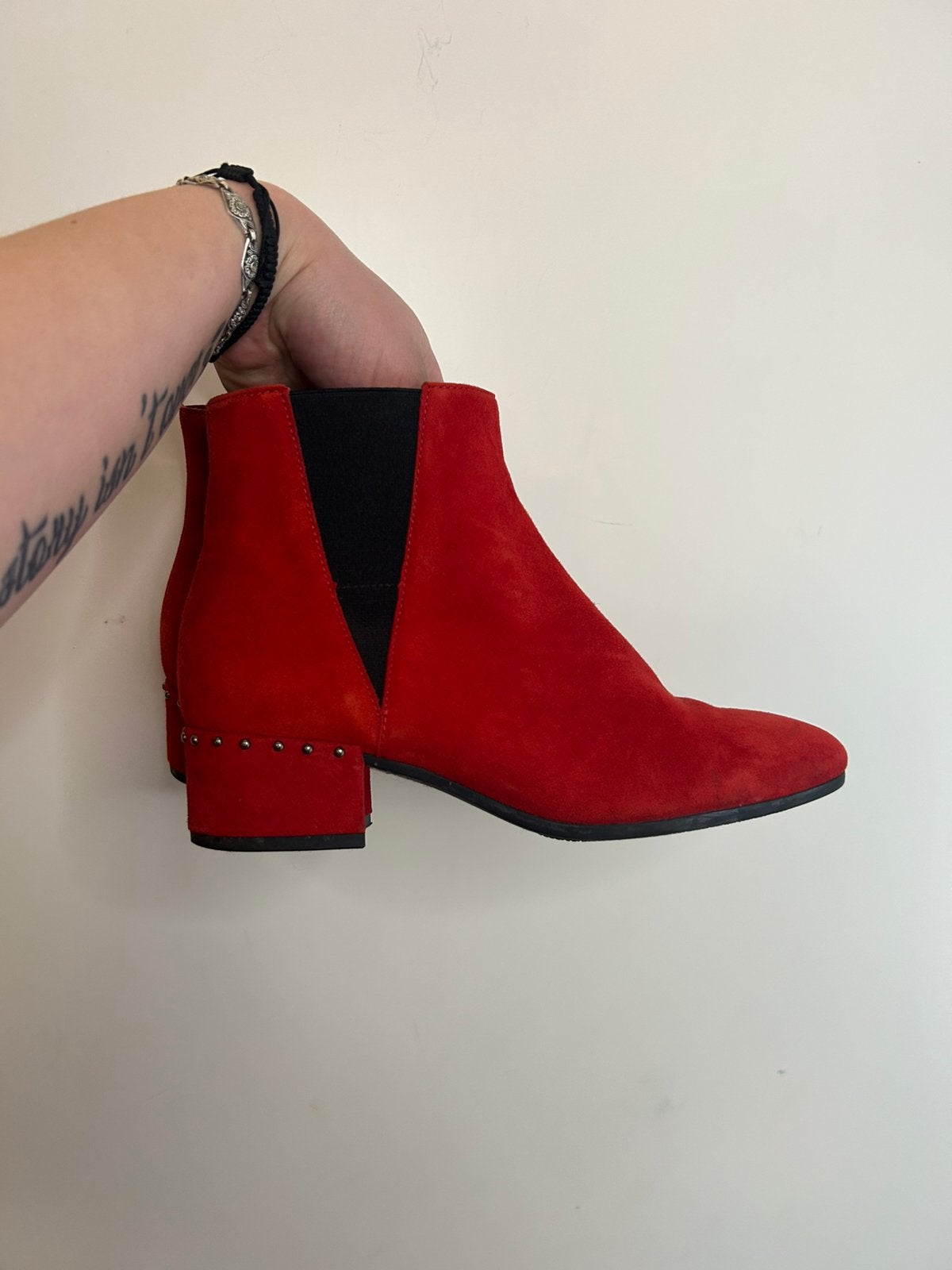 Rode dames enkellaarsjes | Gabor | maat 37,5 | als nieuw, Kleding | Dames, Schoenen, Lage of Enkellaarzen, Ophalen of Verzenden